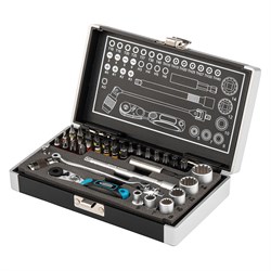 Набор бит и головок торцевых, 1/4, карданный ключ, трещотка, адаптер, S2, 37 шт. Gross 16029