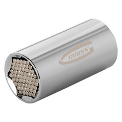 Головка торцевая многоразмерная 11-32 мм, под квадрат 1/2, CrV, хромированная Gross 16060