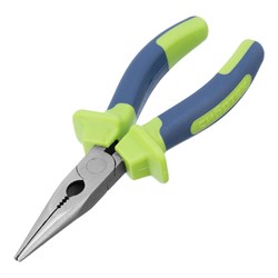 Длинногубцы прямые, 160 мм, двухкомпонентные рукоятки Сибртех 16081