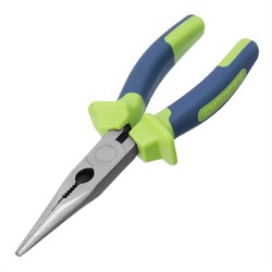 Длинногубцы прямые, 180 мм, двухкомпонентные рукоятки Сибртех 16083