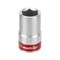 Головка торцевая, 14 мм, шестигранная, CrV, под квадрат 1/2, хромированная Matrix 14688