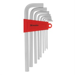 Набор ключей имбусовых HEX, 2-12 мм, CrV, 9 шт, удлиненныее с сатинированным покрытием Matrix 16125