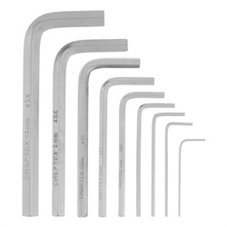 Набор ключей имбусовых HEX, 1.5-10 мм, 45x, закаленные, 9 шт, короткие, никель Сибртех 16131