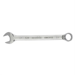 Ключ комбинированный, 24 мм, CrV, полированный хром Matrix 16182