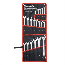 Набор ключей комбинированных 6-32 мм, 20 шт, CrV, полированный хром Matrix 16186