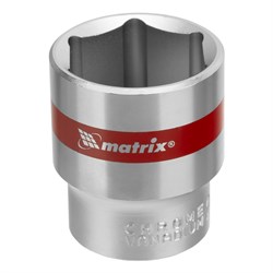 Головка торцевая, 27 мм, шестигранная, CrV, под квадрат 1/2, хромированная Matrix 14699