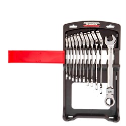 Набор ключей комбинированных, трещоточных шарнирных 11 шт. Matrix 16202