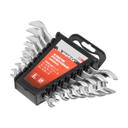 Набор ключей рожковых, 6-22 мм, 8 шт, CrV, хромированные Matrix 16229