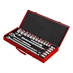Набор торцевых головок с трещоткой 1/2", 24 предмета Matrix 16286