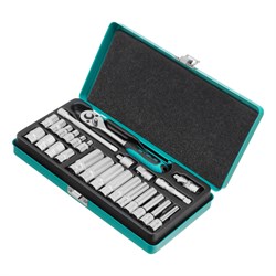 Набор торцевых головок с трещоткой, 1/4", 26 предметов Stels 16289