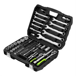 Набор инструмента, 1/2", 1/4", пластиковый кейс, 83 предмета Сибртех 16298