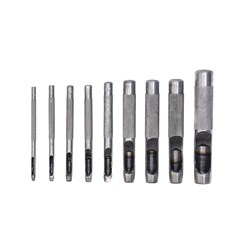 Набор пробойников для кожи 2 3 4 5 6 8 9 10 13 мм, 9 шт, чехол Сибртех 16384