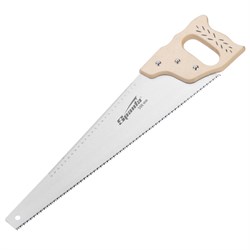 Ножовка по дереву, 400 мм, 7-8 TPI, каленый зуб, линейка, деревянная рукоятка Sparta 16465