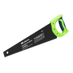 Ножовка по дереву "Зубец", 400 мм, 7-8 TPI, каленый зуб 2D, защитное покрытие, двухкомпонентная рукоятка Сибртех 16491