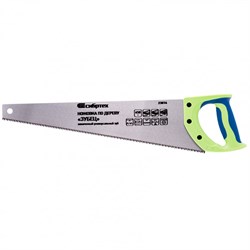 Ножовка по дереву "Зубец", 450 мм, 7-8 TPI, каленый зуб 3D, двухкомпонентная рукоятка Сибртех 16497