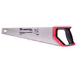 Ножовка по дереву, 400 мм, зуб 2D, каленый крупный зуб 5-6 TPI, двухкомпонентная рукоятка Matrix 16500