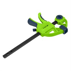 Струбцина F-образная, быстрозажимная, 150 х 70 х 360 мм, пластиковый корпус, фиксатор, двухкомпонентная рукоятка Сибртех 16547