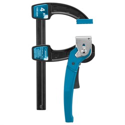 Струбцина реечная быстрозажимная 4, металлический корпус, рычажный храповой механизм, 100 мм Gross 16571