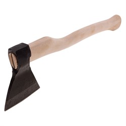 Топор кованный, в сборе, 890/1200 г, деревянное топорище, 500 мм, АО, 16613