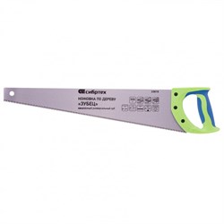 Ножовка по дереву "Зубец", 500 мм, 7-8 TPI, каленый зуб 3D, двухкомпонентная рукоятка Сибртех 16713