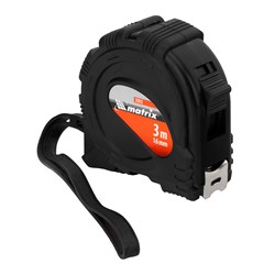 Рулетка Black,3 м х 16 мм,обрезиненный корпус Matrix 16785