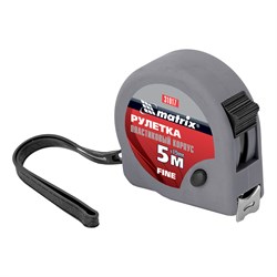 Рулетка Fine,5 м х 19 мм,пластиковый корпус Matrix 16789