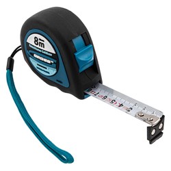 Рулетка "Ergonomisch",8 м x 25 мм,магнитный обрезиненный зацеп Gross 16798