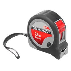 Рулетка Continuous fixation,7,5 м х 25 мм,двухкомпонентный корпус,плавная фиксация Matrix 16809