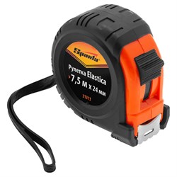 Рулетка Elastica,7,5 м х 24 мм,обрезиненный корпус Sparta 16833