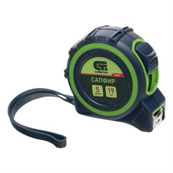 Рулетка Сапфир,двухкомпонентный корпус,5 м х 19 мм Сибртех 16855