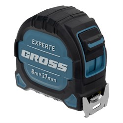 Рулетка Experte,8 м x 27 мм,двухкомпонентный корпус,магнит,двухсторонняя разметка,нейлон Gross 16866
