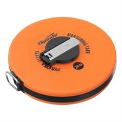 Рулетка геодезическая, 20 м х 12,5 мм, лента ПВХ, закрытый круглый корпус Sparta 16869