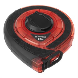 Рулетка геодезическая 20 м х 15 мм, закрытый корпус, фибергласовая лента, двусторонняя шкала, Pro Matrix 16881