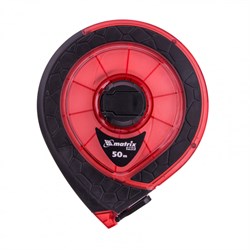 Рулетка геодезическая 50 м х 15 мм, закрытый корпус, фибергласовая лента, двусторонняя шкала, Pro Matrix 16883