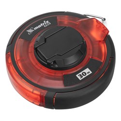 Рулетка геодезическая 30 м х 12,5 мм, закрытый корпус, стальная лента, односторонняя шкала, Pro Matrix 16884