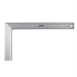 Угольник стальной 400 мм, нержавеющая сталь, градуировка, алюминиевое основание Denzel 16898