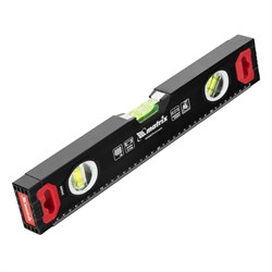 Уровень алюминиевый, усиленный, фрезерованный, 3 глазка, 400 мм Matrix 16990