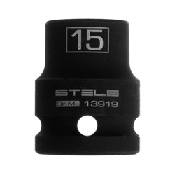 Головка ударная шестигранная, 15 мм, 1/2, CrMo Stels 14791