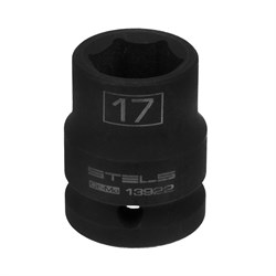 Головка ударная шестигранная, 17 мм, 1/2, CrMo Stels 14793