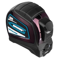 Рулетка "Doppelhaken",8 м x 25 мм,двухсторонний зацеп,Нейлон,двусторонняя шкала,автоматическая фиксация Gross 17054