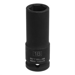 Головка ударная удлиненная шестигранная, 18 мм, 1/2, CrMo Stels 14812
