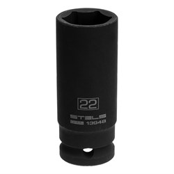 Головка ударная удлиненная шестигранная, 22 мм, 1/2, CrMo Stels 14815