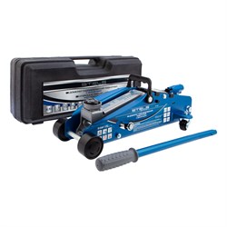 Домкрат гидравлический подкатной с фиксатором, 2.5 т, Safety Pin, 140-385 мм, в кейсе Stels 17220