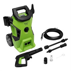 Моечная машина высокого давления АМ-1700, 1700 Вт, 130 бар, 350 л/ч, колесная Сибртех 17274