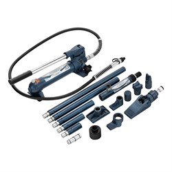 Растяжка гидравлическая, 4 т, набор из 17 предметов, 7 сменных насадок, в пластиковом кейсе Stels 17328