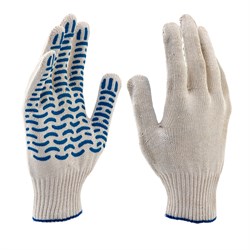 Перчатки х/б, ПВХ покрытие, "Волна", 10 класс 17345