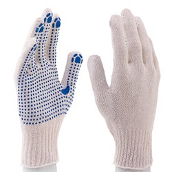 Перчатки х/б, ПВХ покрытие, "Точка", 7 класс 17354