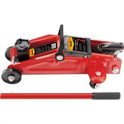 Домкрат гидравлический подкатный, 2 т, h подъема 125-300 мм, в пластиковом кейсе Sparta 17470