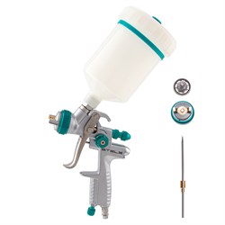 Краскораспылитель AG 901 LVMP профессиональный, гравитационного типа, сопло 1.3 и 1.1 мм Stels 17480
