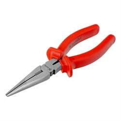 Длинногубцы прямые Econom, 180 мм, шлифованные, пластмассовые рукоятки Matrix 14867